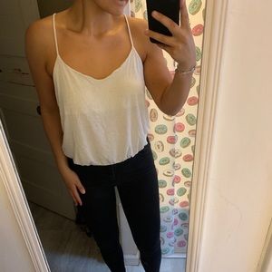 White plain tank top